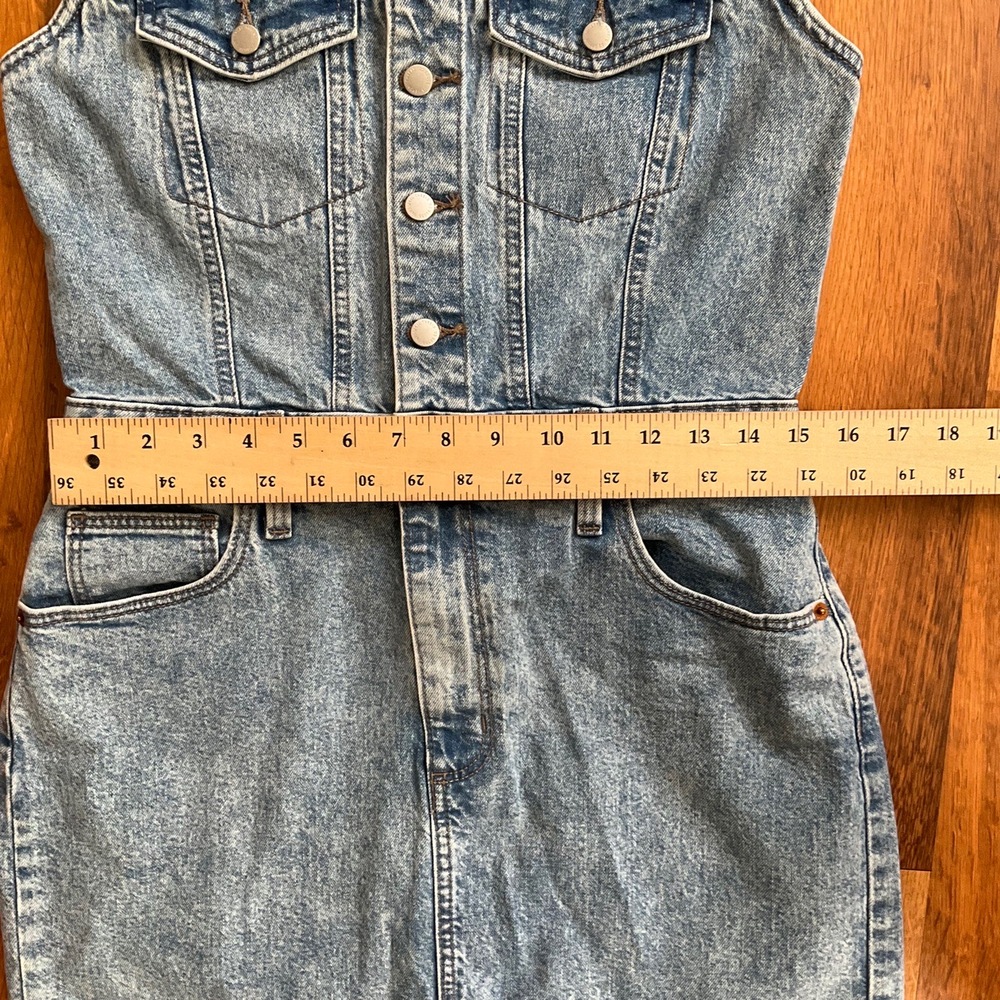 Universal Thread Blue Button Front Sleeveless Fro… - image 6